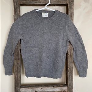 Gray sweater with elbow pads